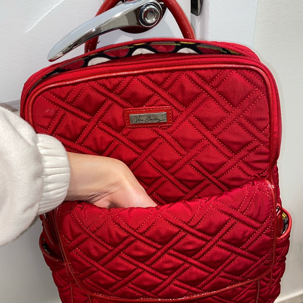 Red Quilted vera Bradley backpack